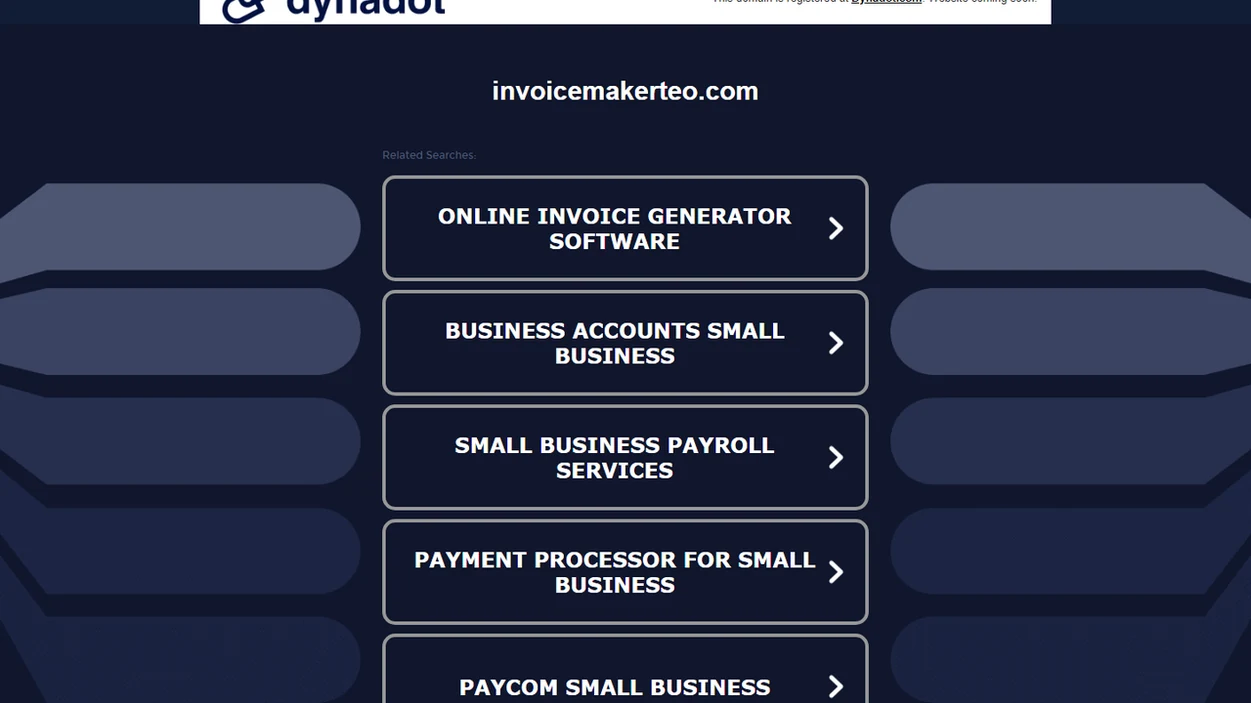Invoice Maker Teo interface screenshot